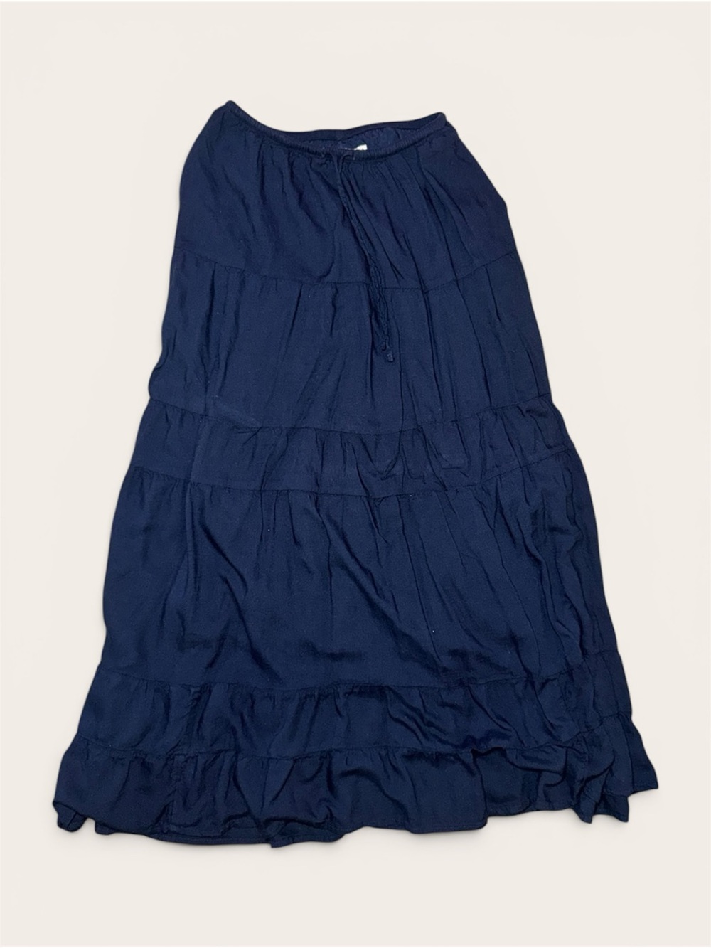 Hollister Navy Tiered Maxi Skirt Size Small